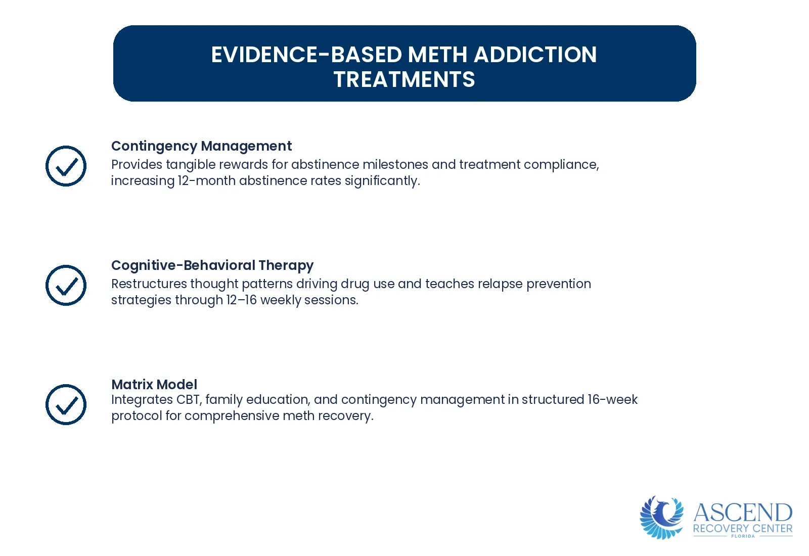 What Treatments Are Evidence-Based for Methamphetamine Addiction? — Methamphetamine Addiction Treatment: CBT & Contingency Management | Ascend Recovery Center